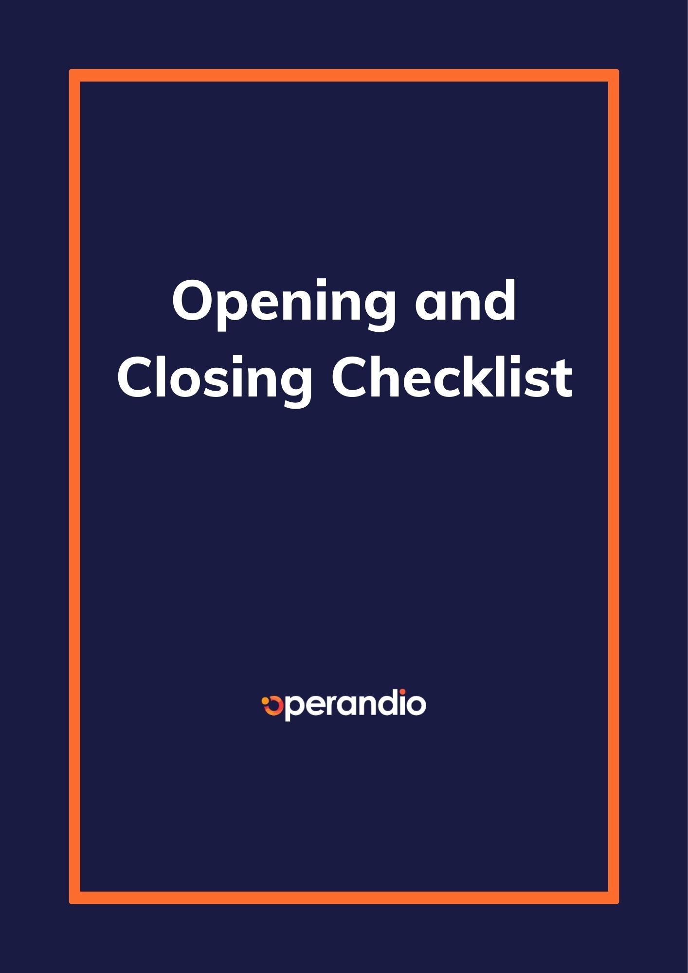 Opening and closing checklist template page1
