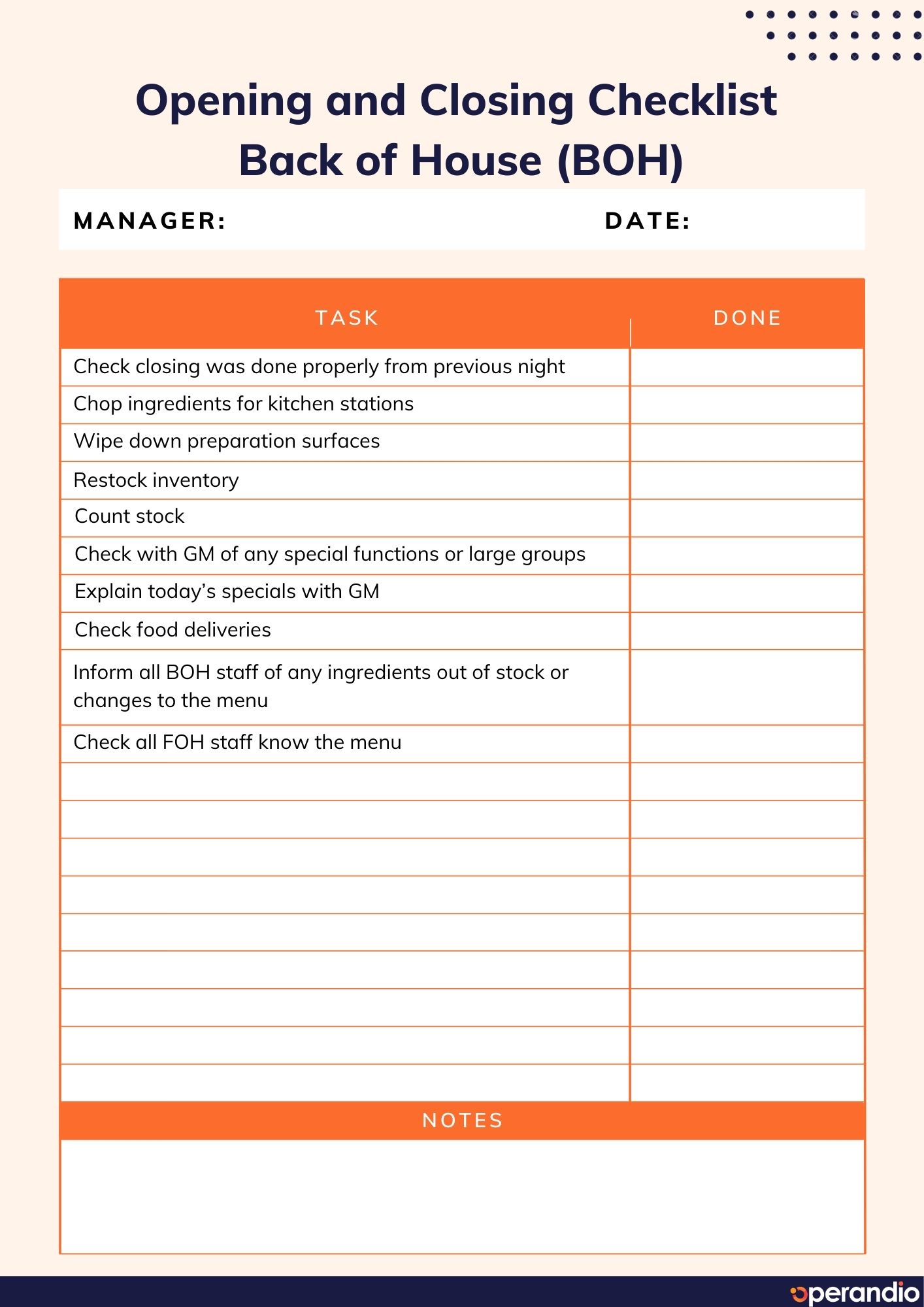 Opening and closing checklist template page4