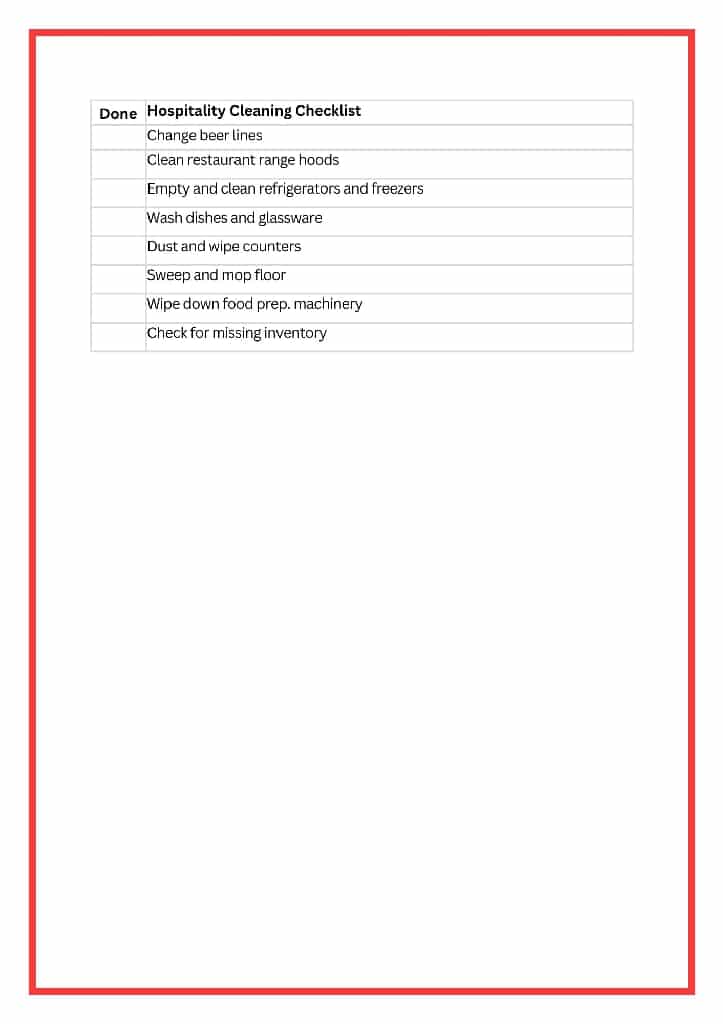 cleaning checklist template page 4