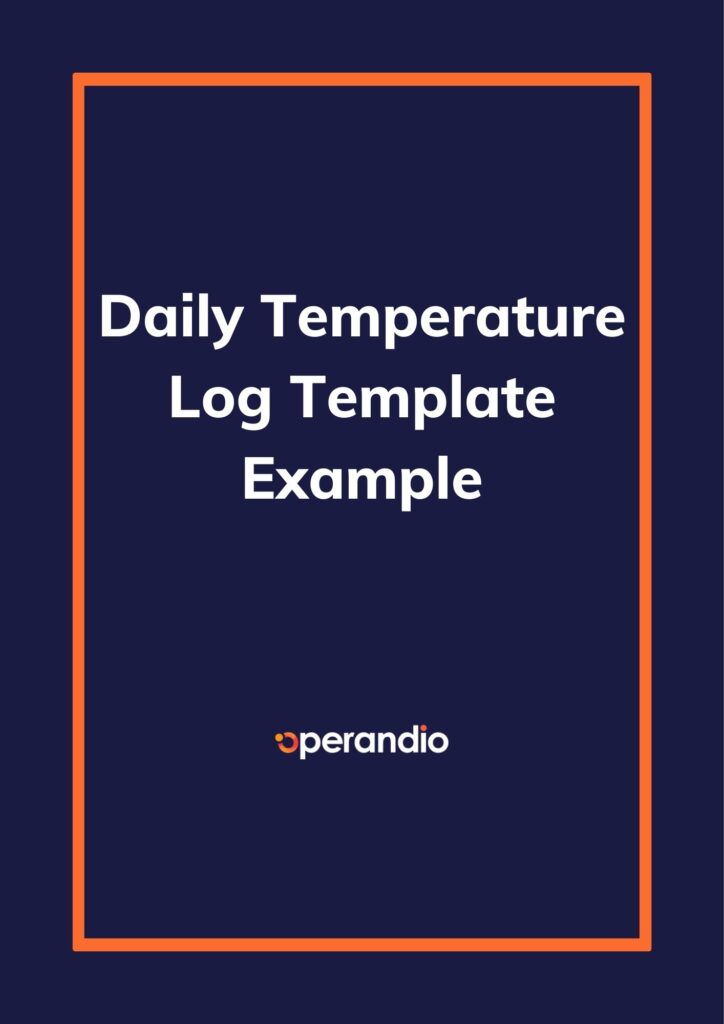 Daily temperature log template example page 1