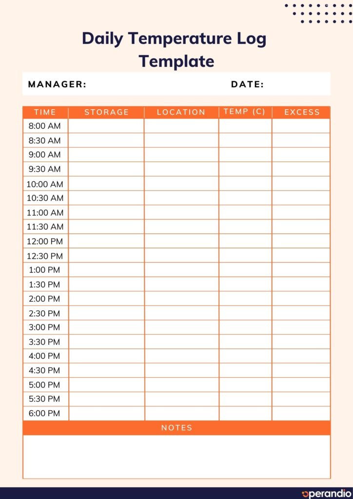 Temperature Log Template: Automate Your Daily Temperature Log Sheet