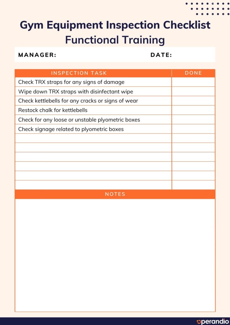 Gym Safety Checklist Template: Ensure Facility Safety