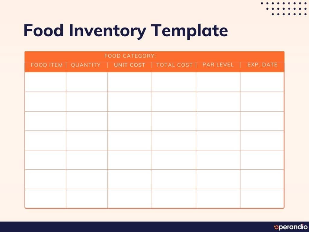 Food Inventory Template Save Time Money In Your Restaurant 