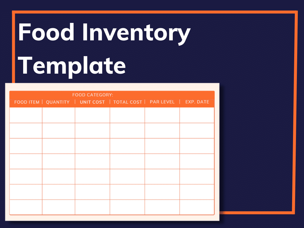 restaurant inventory template