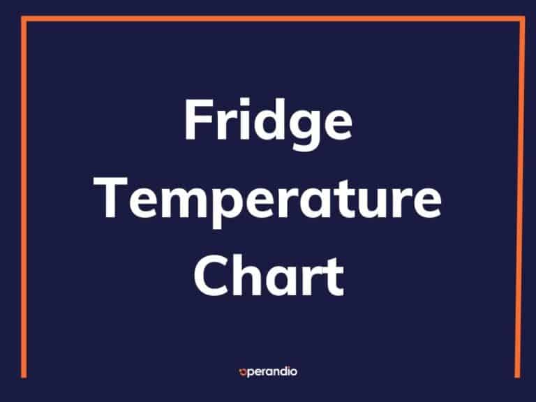 Fridge Temperature Chart to Maintain Food Safety and Quality