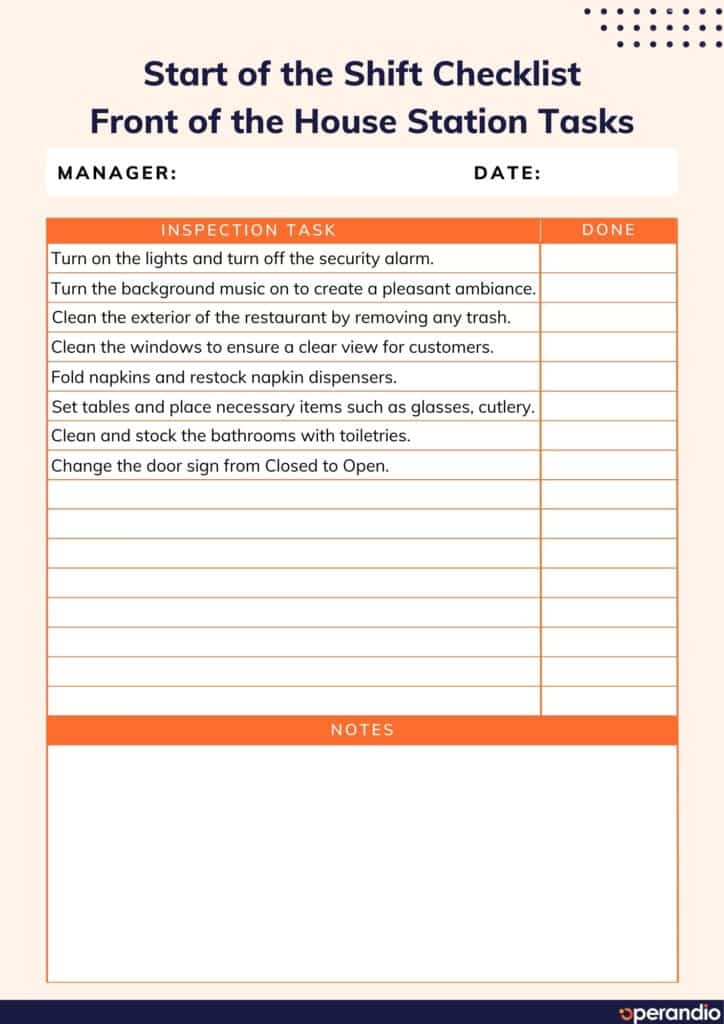 server sidework checklist 2