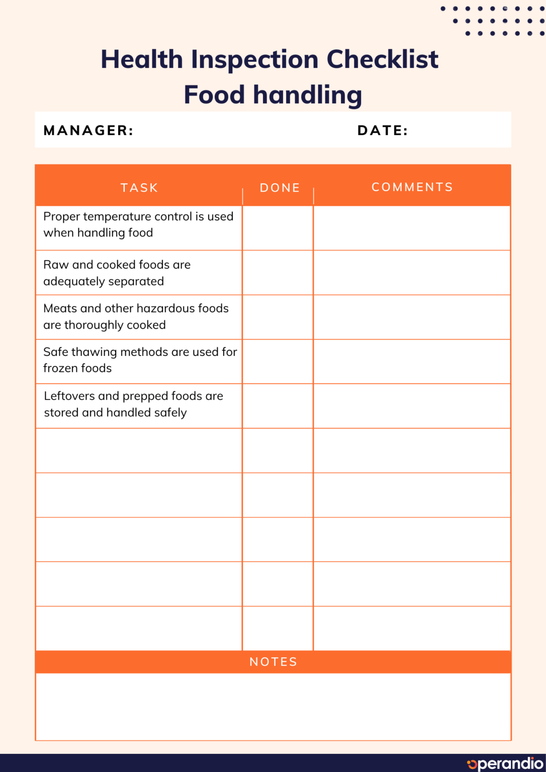 Restaurant Inspection Checklist Template Operandio Restaurant Inspection Checklist Template Operandio