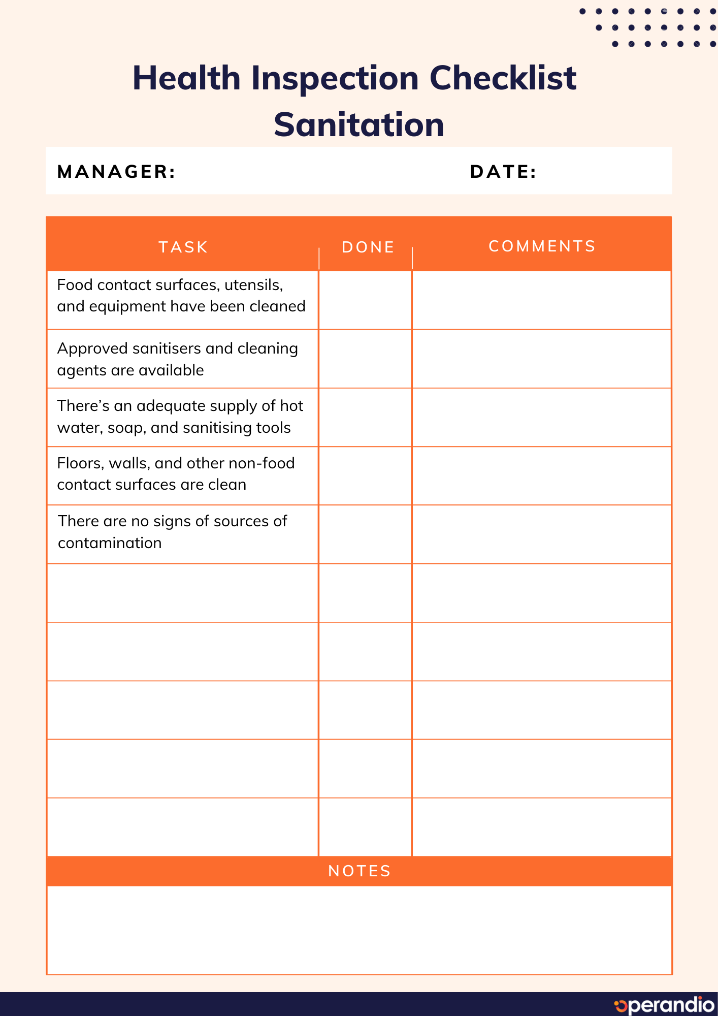 Restaurant Inspection Checklist Template Operandio Restaurant Inspection Checklist Template Operandio