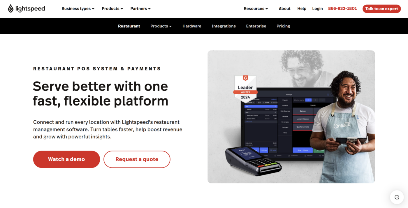 Lightspeed Restaurant: Best For POS, Ordering, And Payments