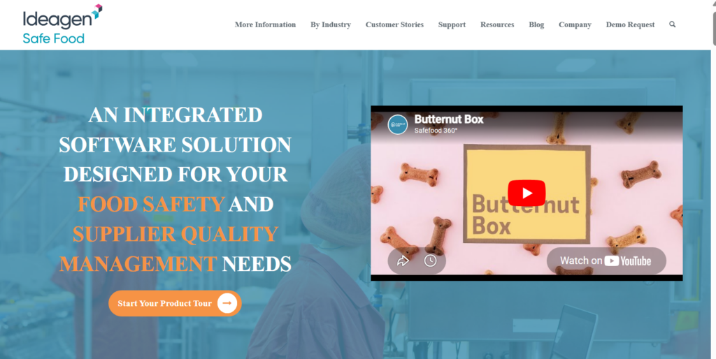 Ideagen SafeFood platform for food safety and supplier quality management, featuring integrated compliance and risk management software.