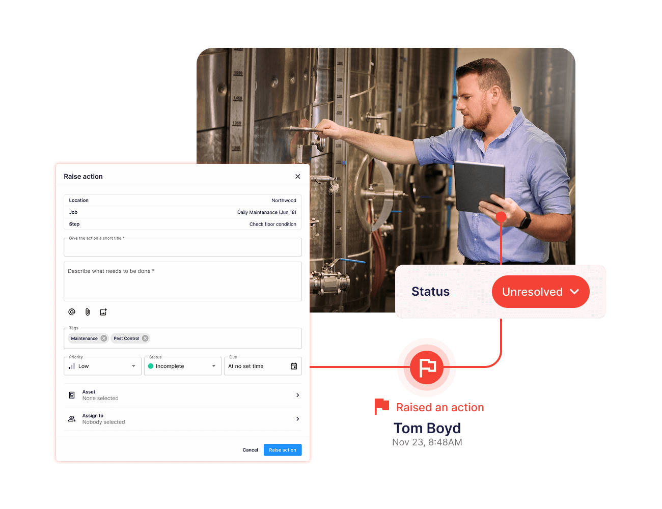 Operandio - Integrated corrective actions and issue resolution
