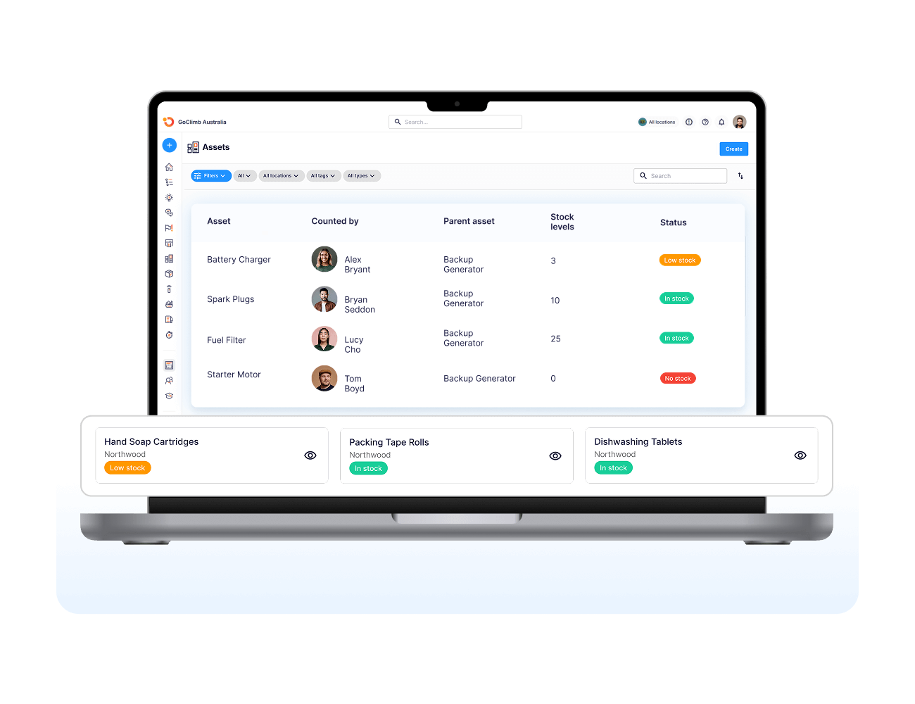 Operandio - Track parts, consumables and stock levels