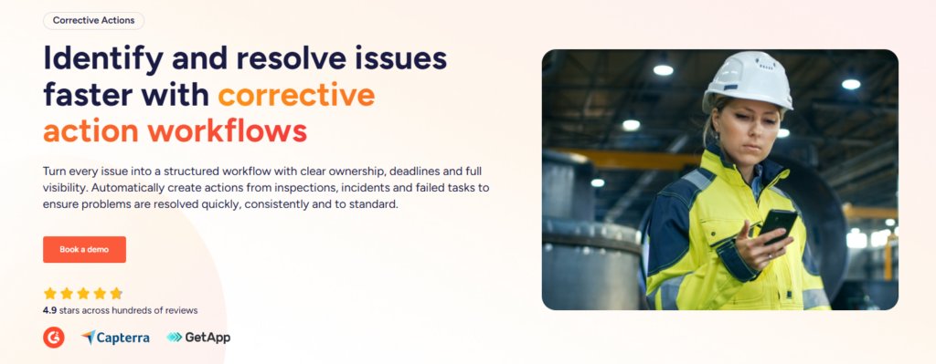 Operandio Corrective actions with accountability