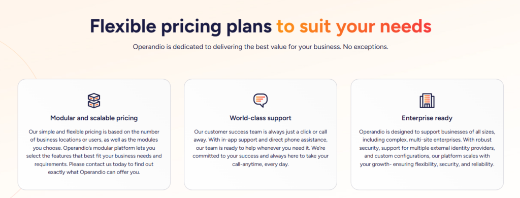 Operandio Pricing Plan