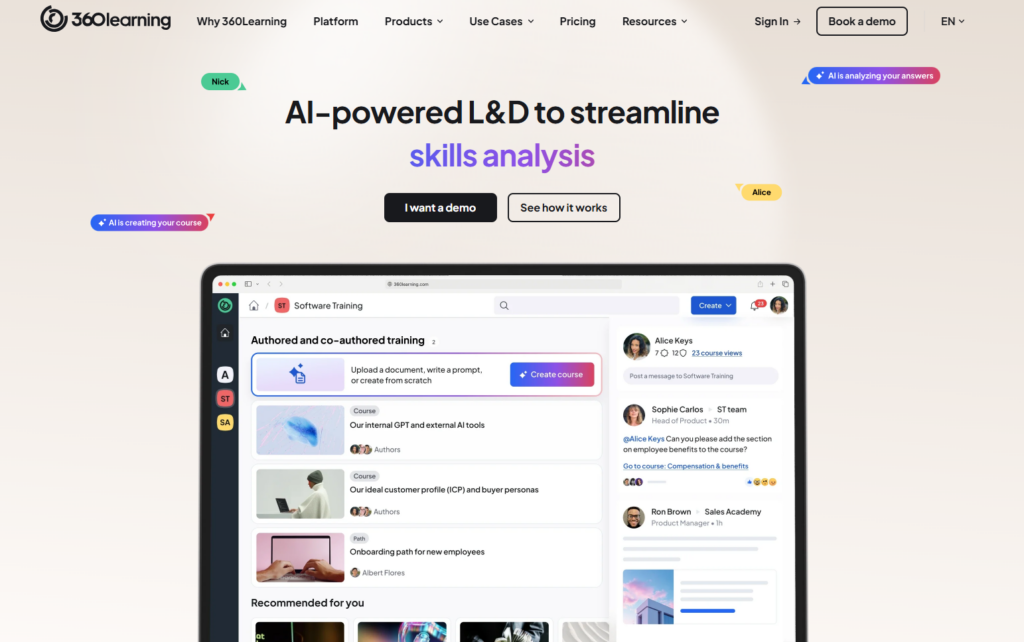 360learning homepage