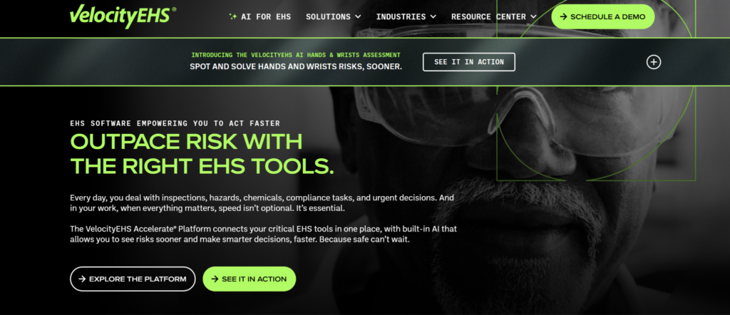 VelocityEHS homepage