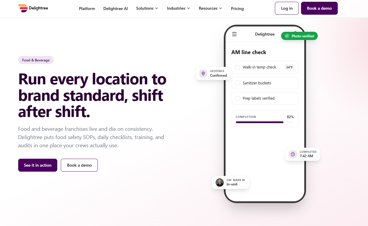 Delightree homepage